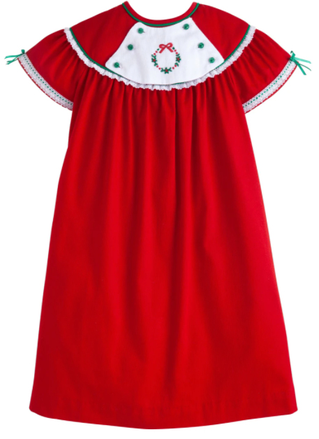 Libba Tab Dress with Wreath