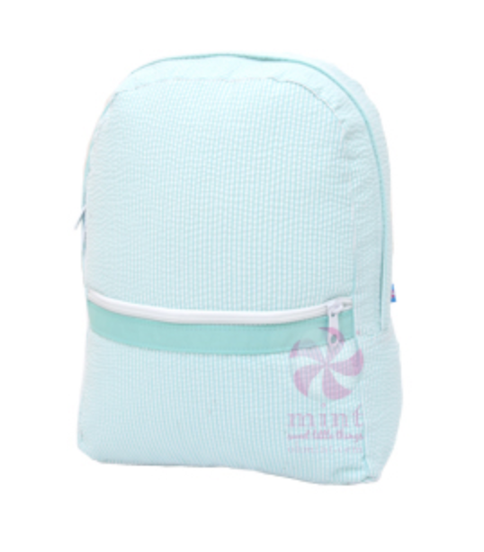 Small Seersucker Backpack