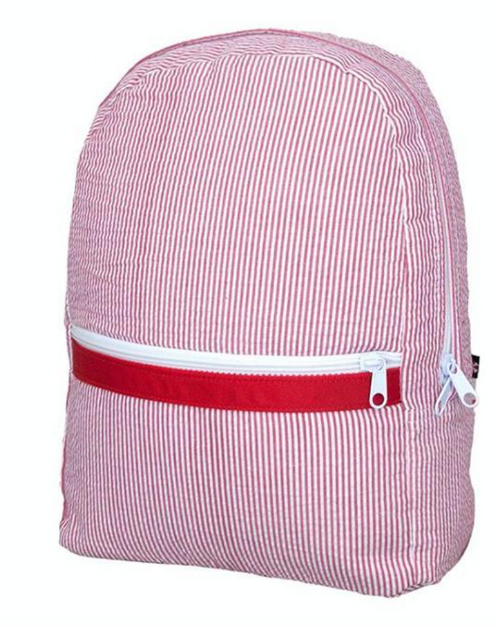 Medium Seersucker Backpack