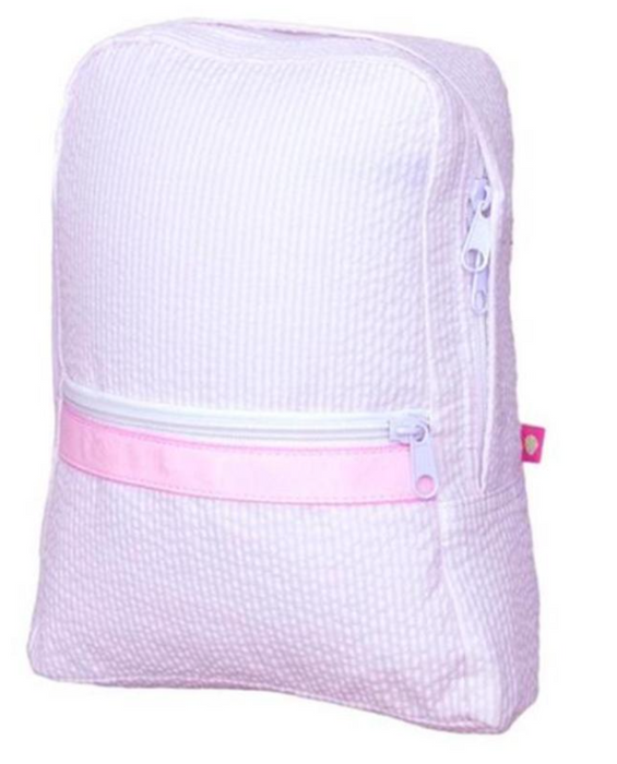 Medium Seersucker Backpack