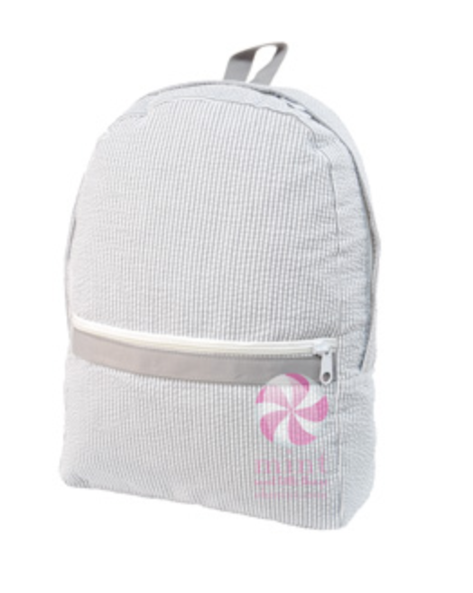 Medium Seersucker Backpack