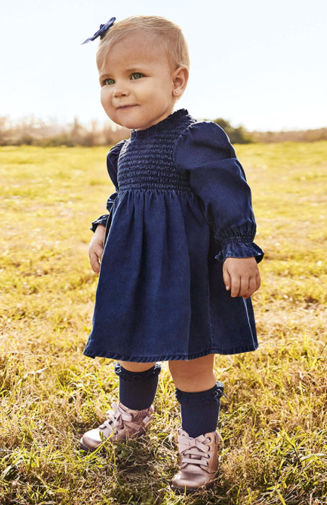 Denim Long Sleeve Dress | 2922