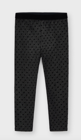 Black Polka Dot Leggings | 4738