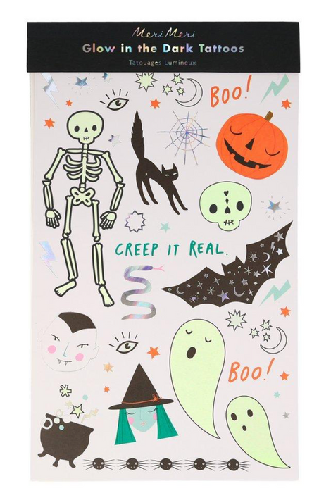 Halloween Glow Tattoo Sheets