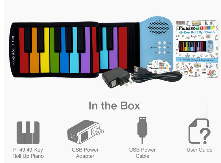 Picasso Tiles 49 Colorful Key Roll-Up Keyboard