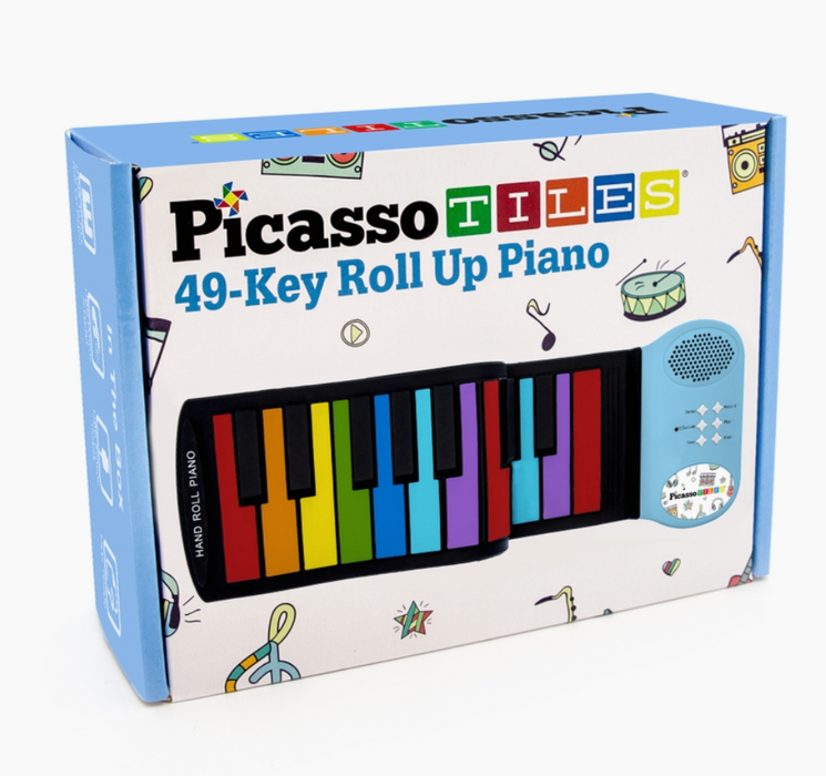 Picasso Tiles 49 Colorful Key Roll-Up Keyboard