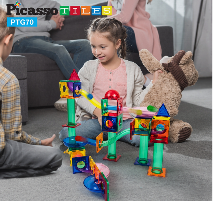 Picasso Tiles 100 Piece Marble Run Set