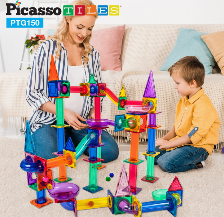 Picasso Tiles 100 Piece Marble Run Set