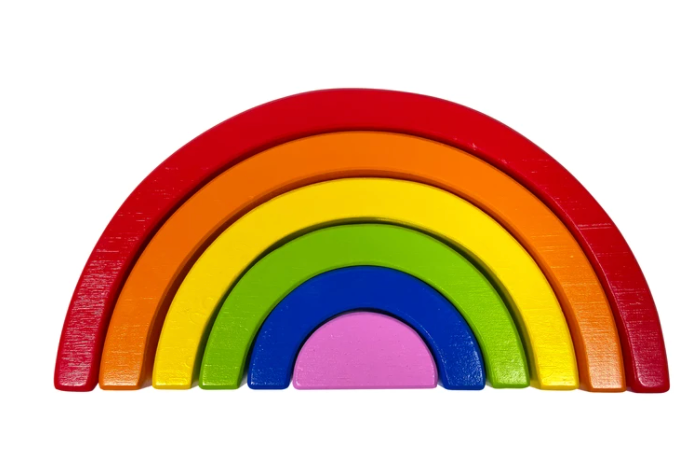 Wooden Rainbow Nesting Puzzle