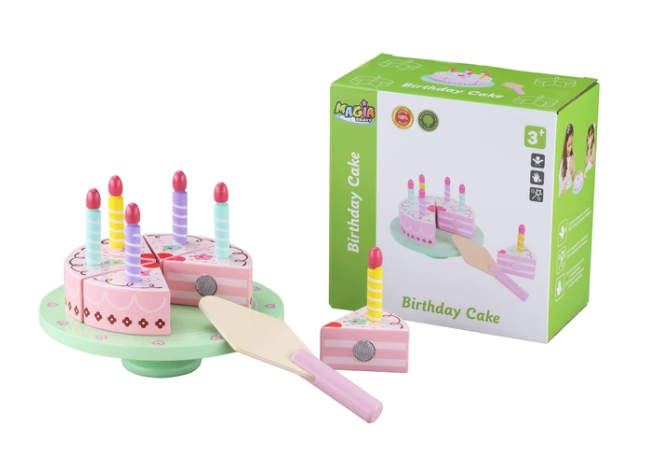 Birthday Cake Wooden Slicing Game