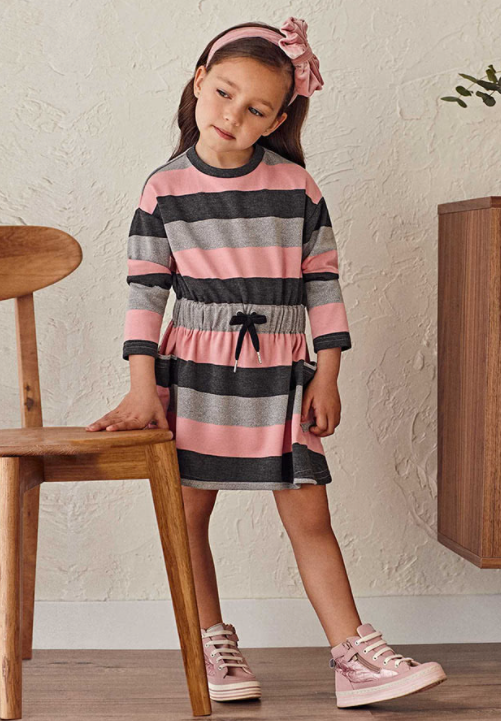 Pale Pink Stripe Dress | 4939