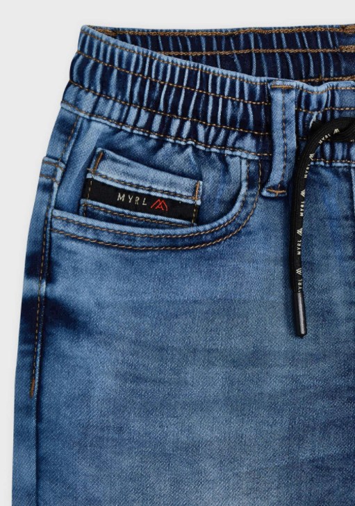 Soft Denim Jogger Pants | 4569