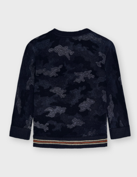 Indigo Printed Sweater | 4363