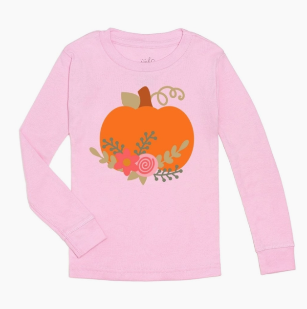 Pumpkin Flower Long Sleeve Shirt