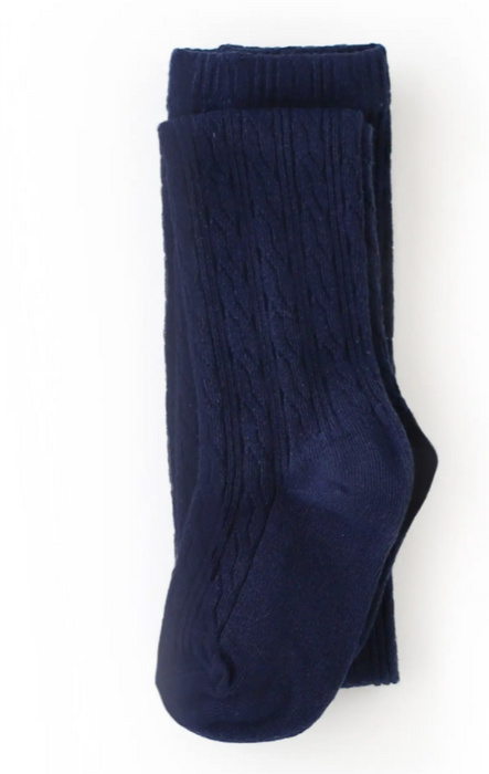 Cable Knit Tights | Navy
