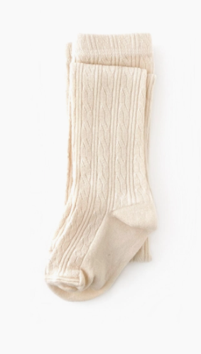 Cable Knit Tights | Vanilla