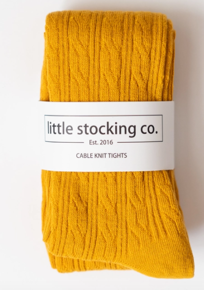 Cable Knit Tights | Marigold