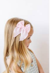 Original Clip with Embroidered Stripe Bow