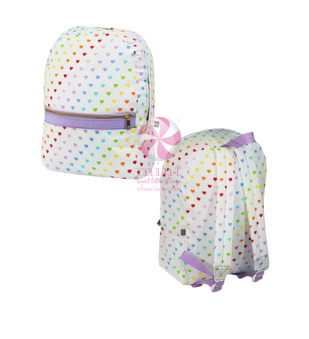 Tiny Hearts Medium Seersucker Backpack