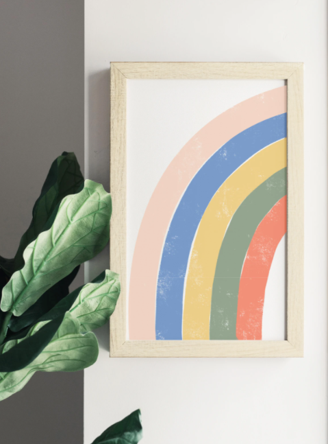 12x18 Half Rainbow Magnet Board