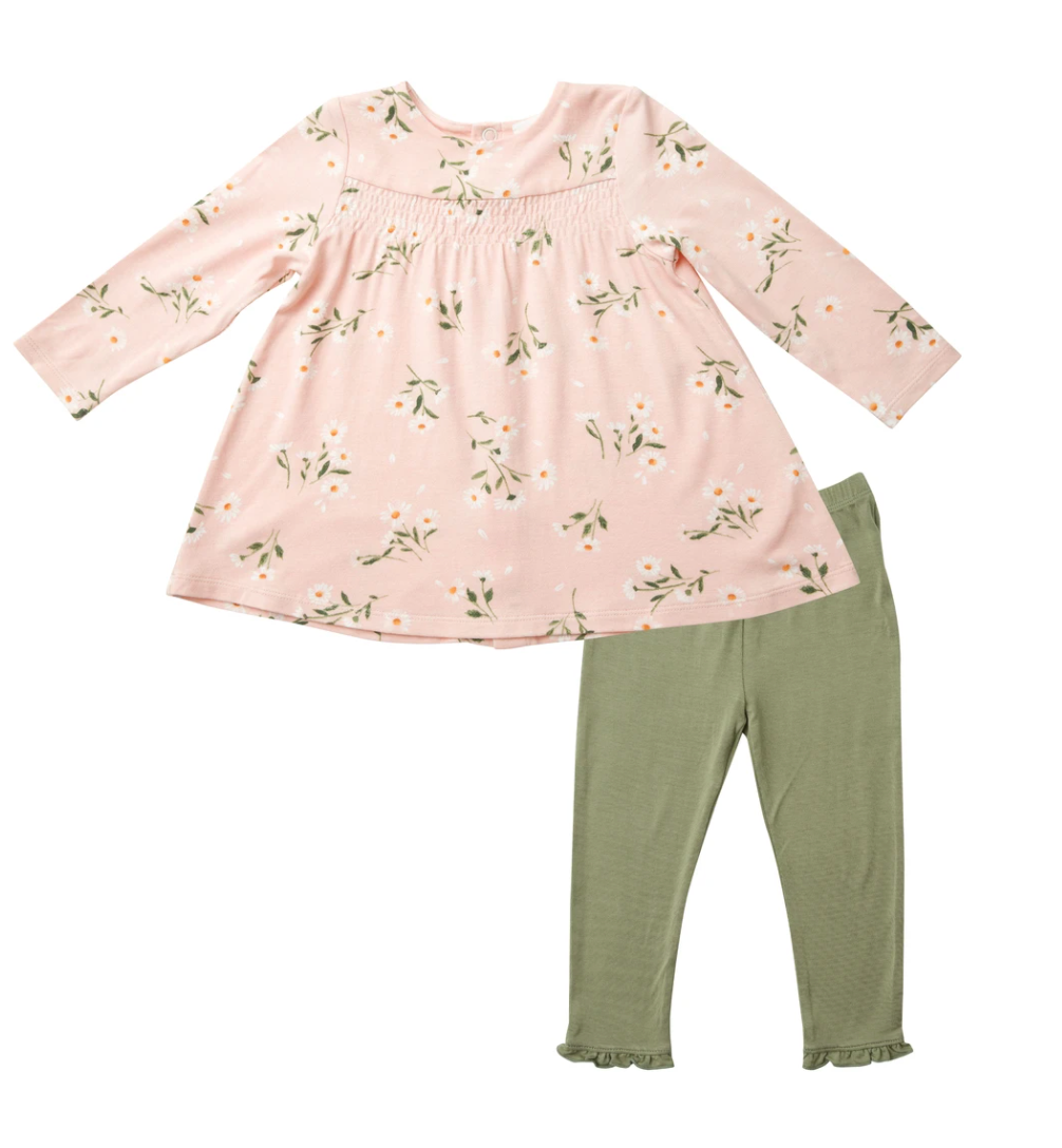 Pretty Daisies Smocked Top and Leggings