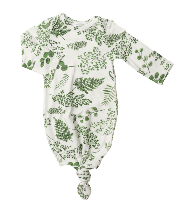 Green Fern Knotted Gown