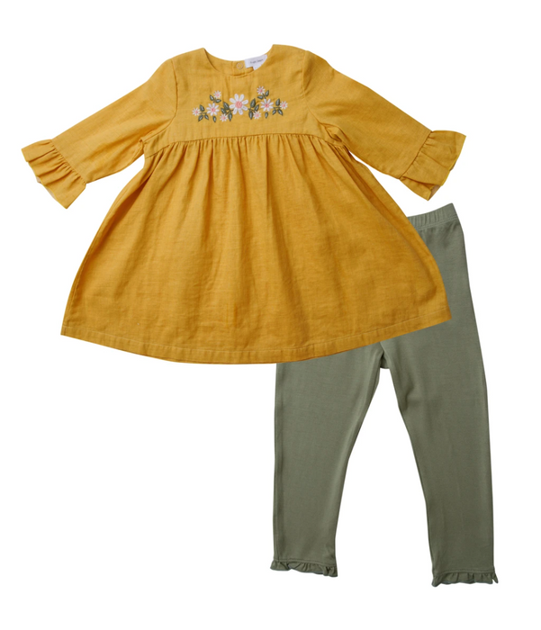 Honey Bell Sleeve Dress with Bamboo Leggings