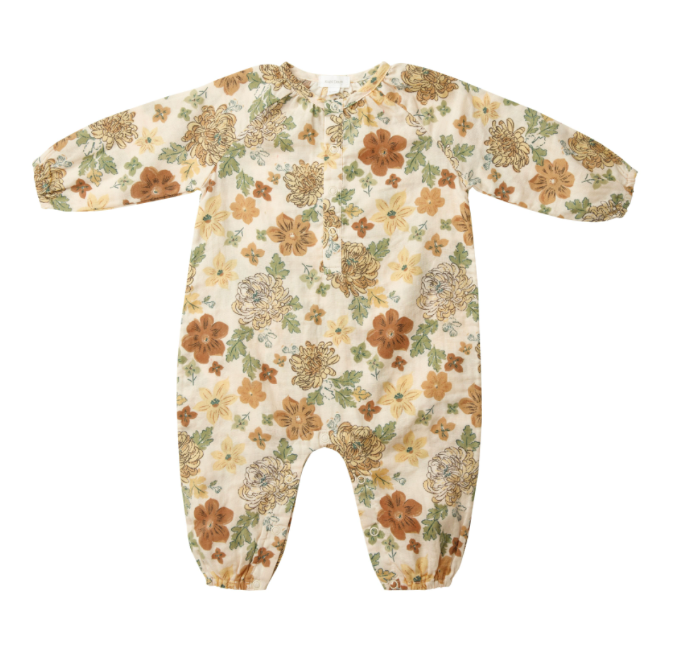Chrysanthemum Muslin Romper