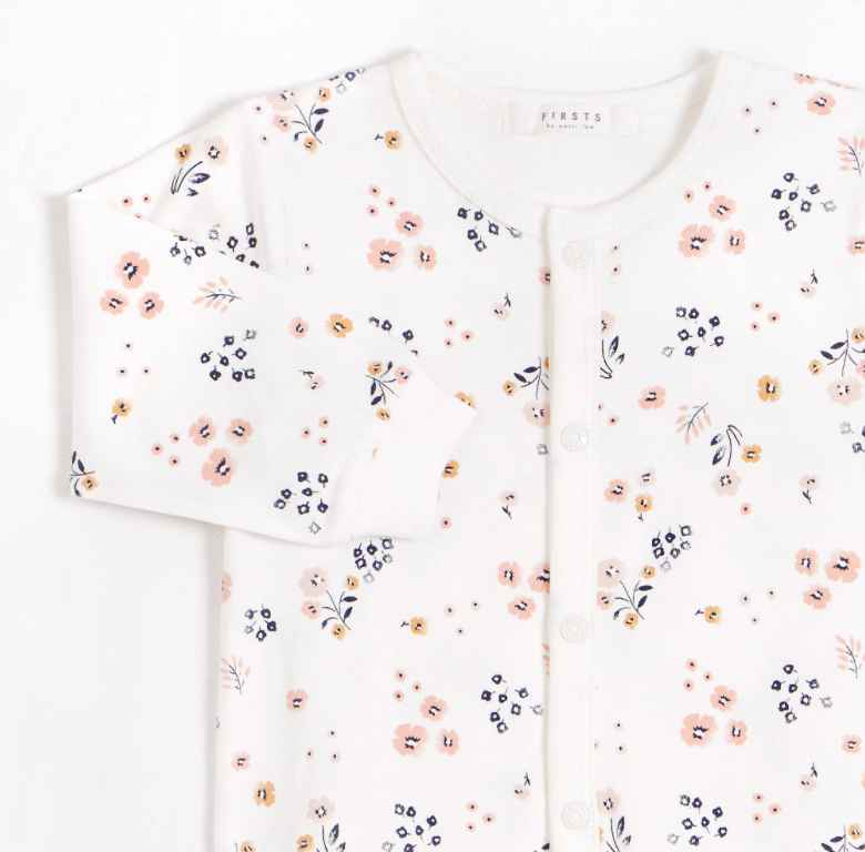 Off-White Farmyard Floral Printed Sleeper