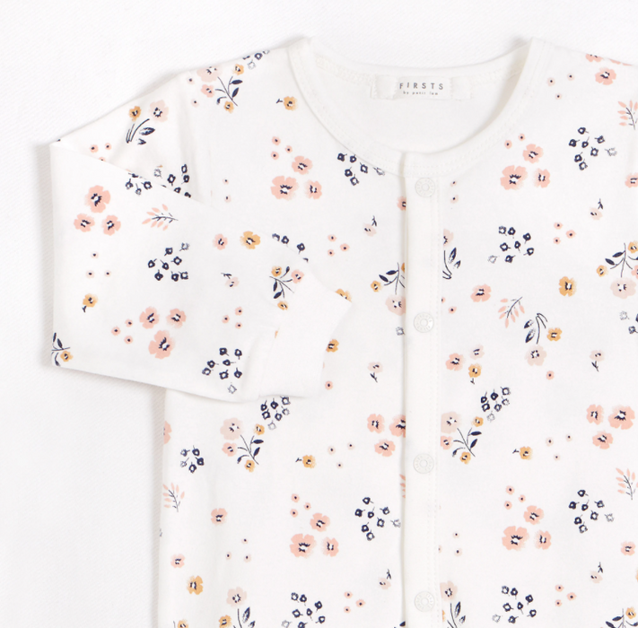 Off-White Farmyard Floral Printed Sleeper