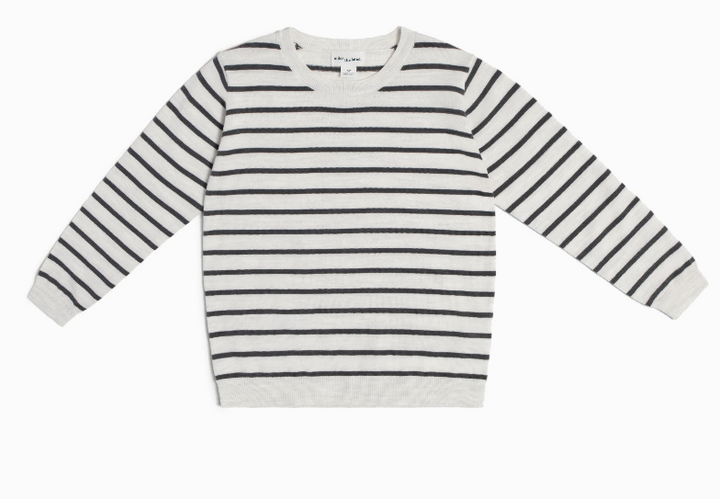 Charcoal Striped Merino Sweater