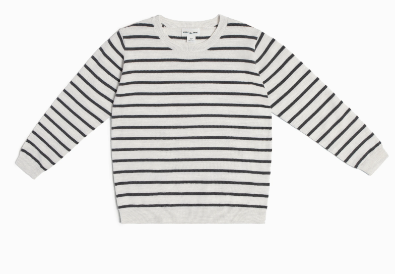 Charcoal Striped Merino Sweater