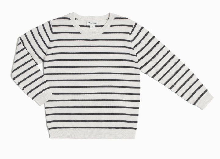 Charcoal Striped Merino Sweater