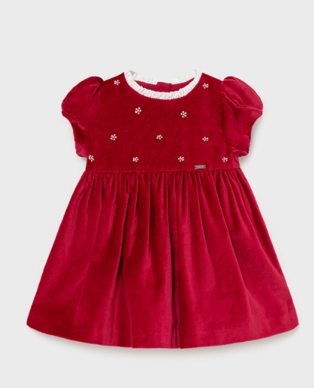 Embroidered Dress | Red | 2912