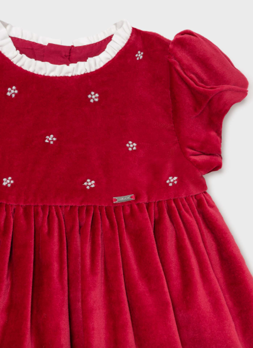 Embroidered Dress | Red | 2912