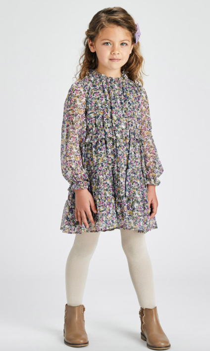 Lilac Floral Printed Dress | 4928