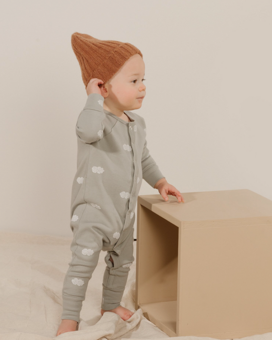 Blue Fog Longjohn Pajamas | Clouds
