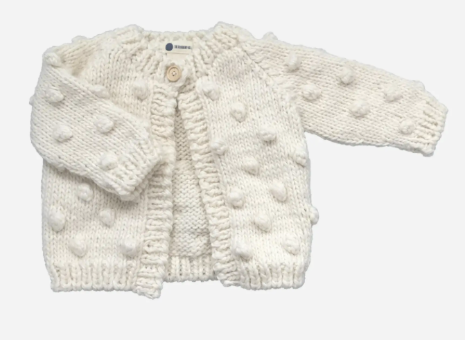 Cream Popcorn Cardigan