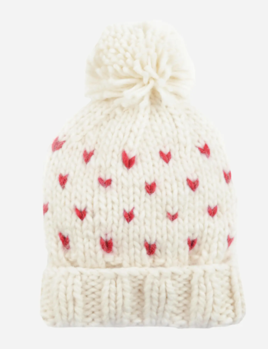 Sawyer Tiny Hearts Hat - Red