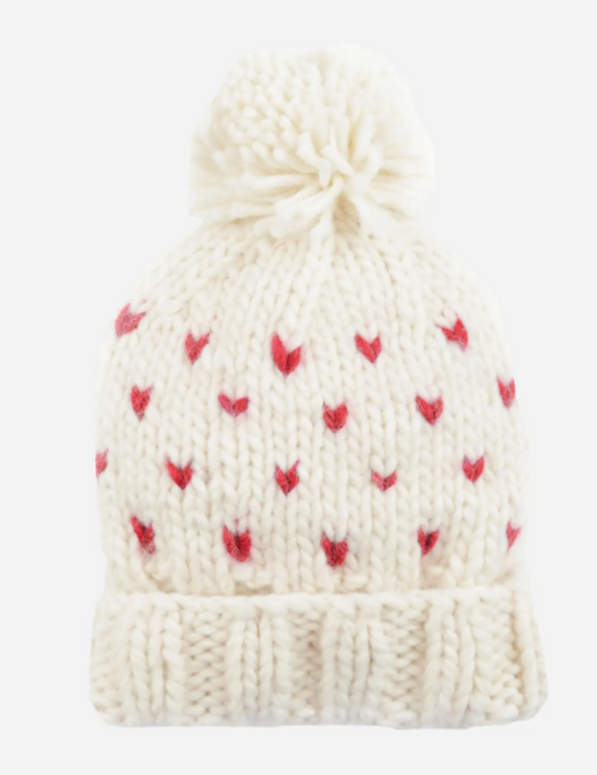 Sawyer Tiny Hearts Hat - Red