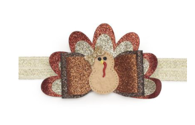 Turkey Bow Soft Headband