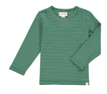 Alcoa Tee | Green and White Stripe