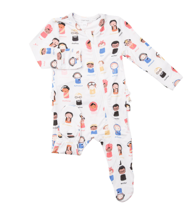 Baby Feminist Zipper Footie