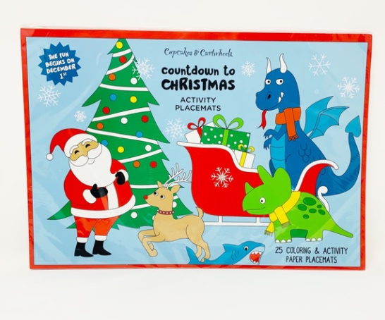 Christmas Countdown Activity Placemats | Dino