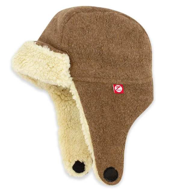 Furry Fleece Trapper Hat | Heather Mocha