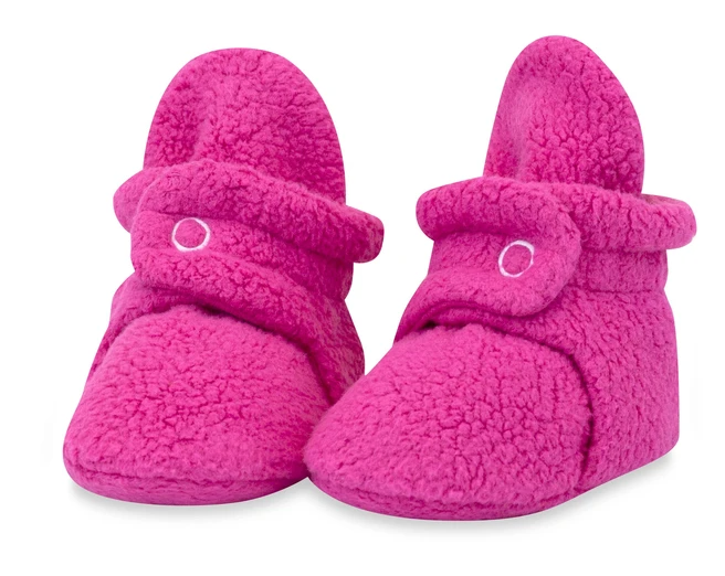 Fleece Zutano Booties | Fuchsia