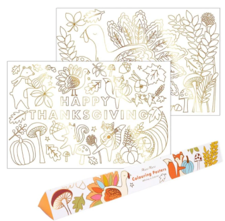 Thanksgiving Coloring Poster