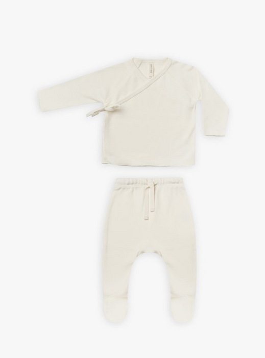 Wrap Top and Pant Set | Ivory
