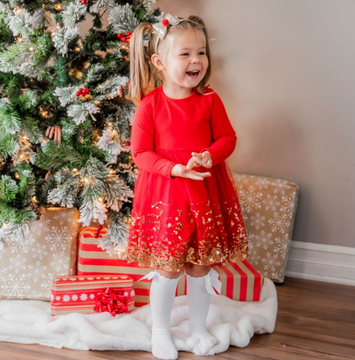 Red Sequin Dress