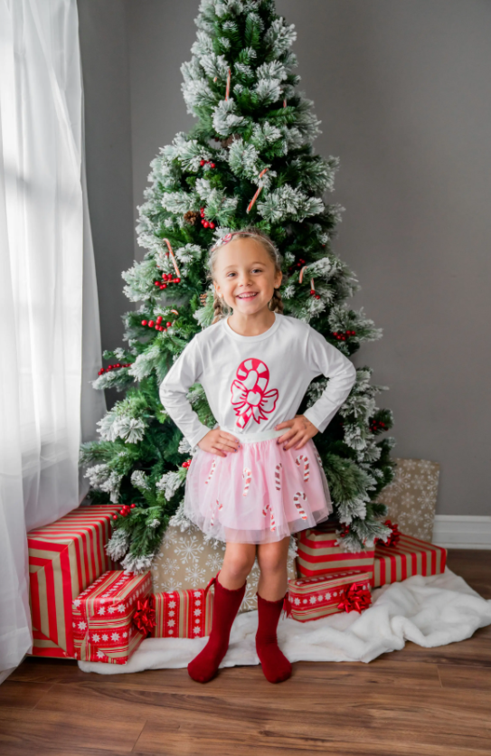 Candy Cane Long Sleeve Bodysuit